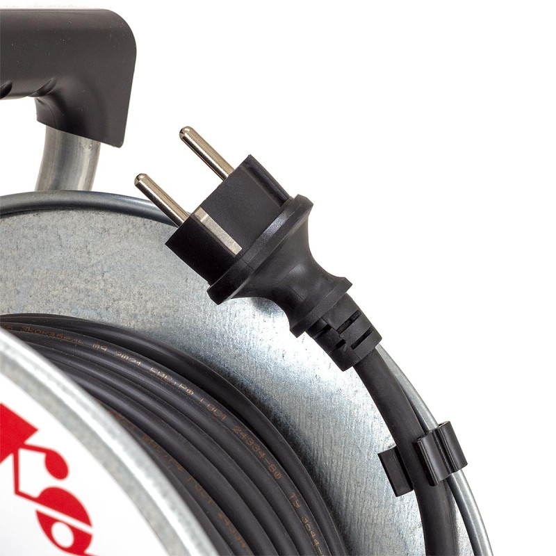 Удлинитель КОМУС КГ 3х1,5кв.мм. 30м 16А 4 гнезда с/з.,с/загл.,термоавт,IP44