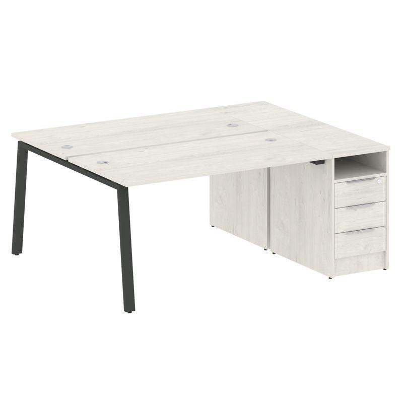 Metal System Рабочая станция с тумбой на А-образном м/к БА.РС-СТП-2.3 Дуб Наварра/Металл Антрацит 18