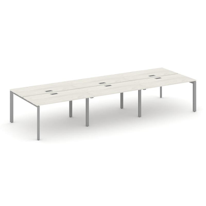 Style Project Рабочая станция двухсторонняя SN-59P.DRS-074 Дуб Наварра/Металл Серый/Серебро Заглушка