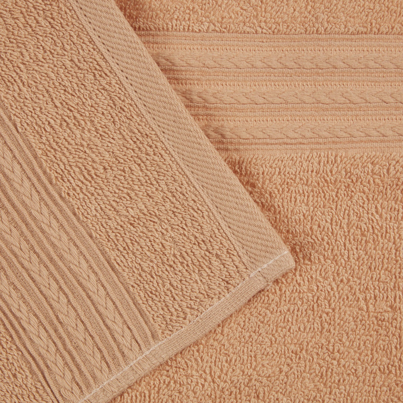 Набор полотенец махровых Luscan/бордюр 400г/м2, 50х90 беж, 10шт/уп