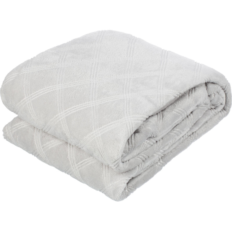 Плед микрофибра Luscan, фактура серый 200х220