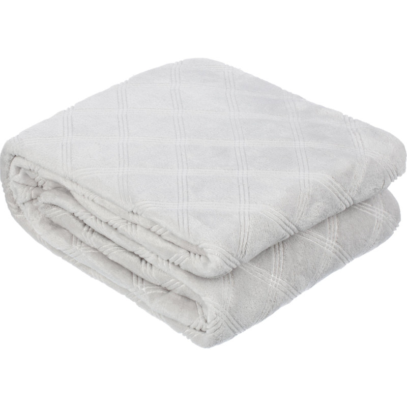 Плед микрофибра Luscan, фактура серый 200х220