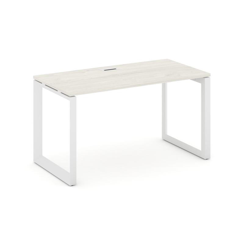 Style Project Стол письменный SN-59O.SP-022 Дуб Наварра/Металл Белый/Белый Заглушка 1180*800*750