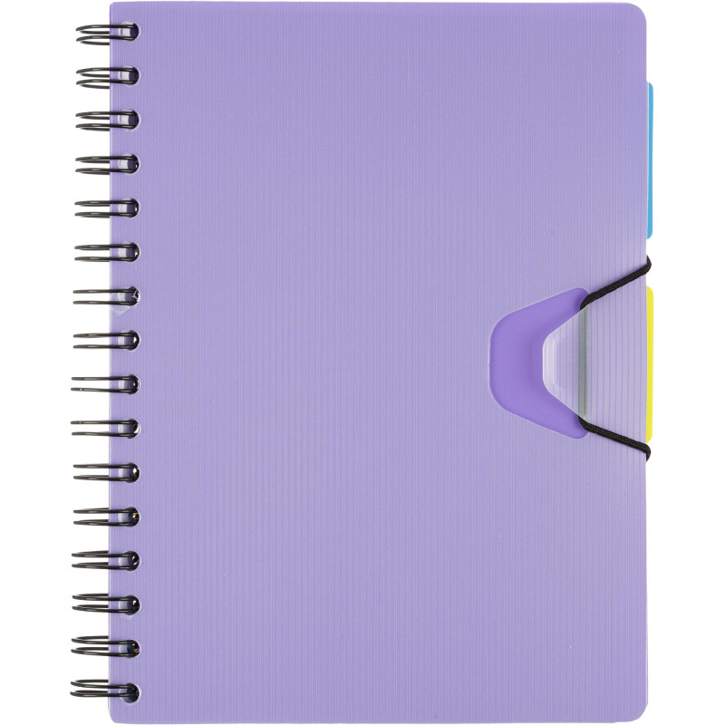 Ежедневник недатированный Bright Colours на спирали, А5, 272 стр, СИРЕНЕВЫЙ