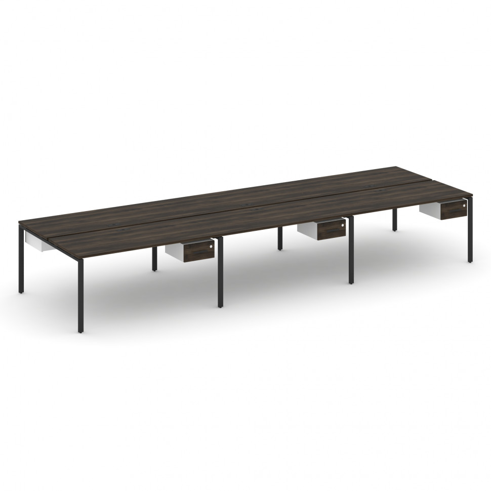 Concept Рабочая станция двухсторонняя с подвес. тумбами на 6 мест CN.DRS-152 B Дуб Мали/Белый Брилли Concept Рабочая станция двухсторонняя с подвес. тумбами на 6 мест CN.DRS-152 B Дуб Мали/Белый Брилли