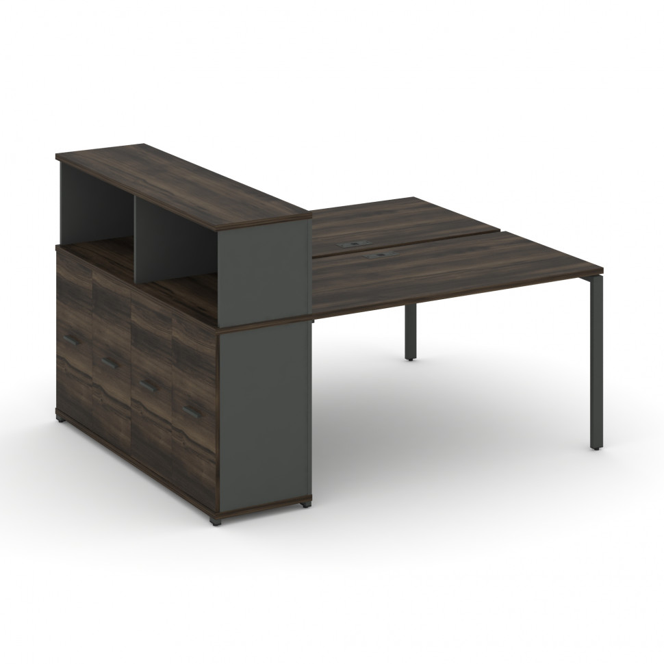 Concept Рабочая станция с опорным распаш. шкафом с надставкой низ. CN.DRS-228 A Дуб Мали/Антрацит/Ме Concept Рабочая станция с опорным распаш. шкафом с надставкой низ. CN.DRS-228 A Дуб Мали/Антрацит/Ме