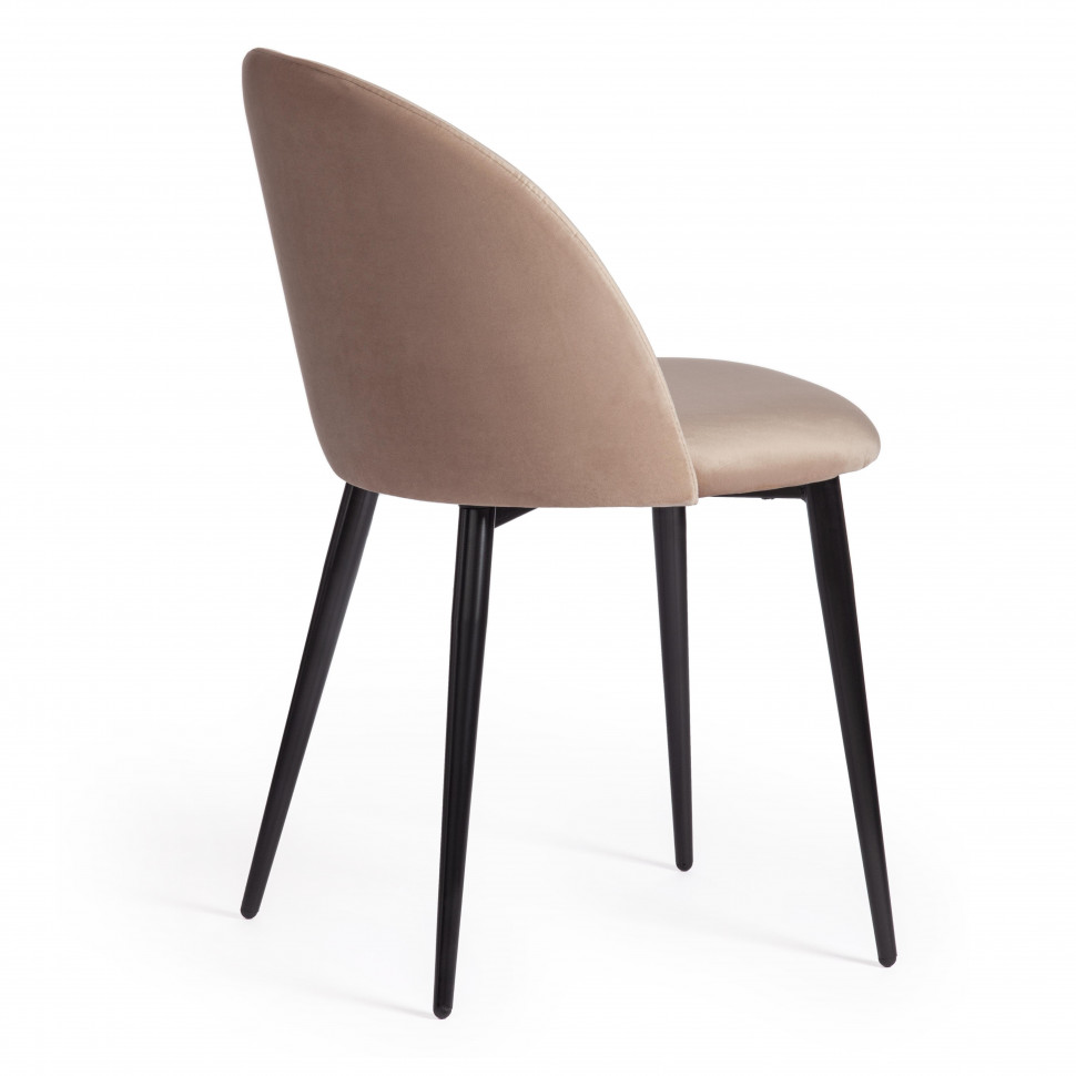 Стул MONRO (mod. 710) / 1 шт. в упаковке ткань/металл, 56х51х80 см, высота до сиденья 47 см, бежевый barkhat 5/черный