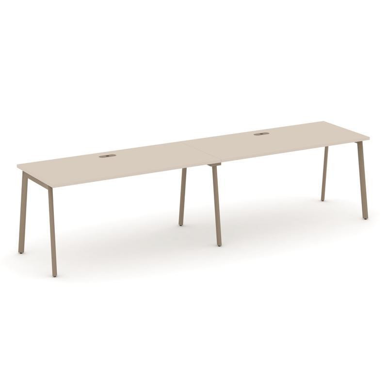 Estetica Рабочая станция 2 места ES.RS-2.4-LP Капучино/Металл Латте 3160*730*750 Estetica Рабочая станция 2 места ES.RS-2.4-LP Капучино/Металл Латте 3160*730*750