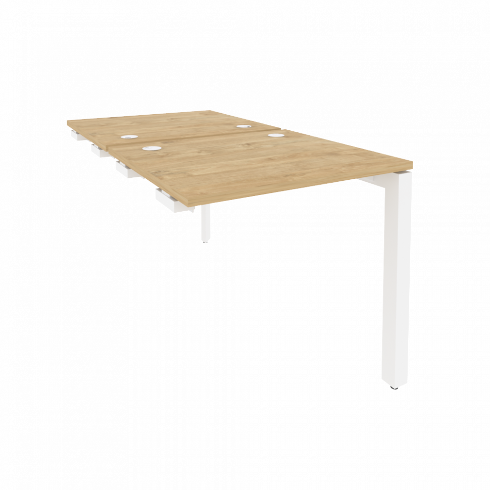 Onix Стол-приставка двойной на П-образном м/к к опорным элем. O.MP-D.SPR-0.7 Тиквуд Светлый/Металл Б