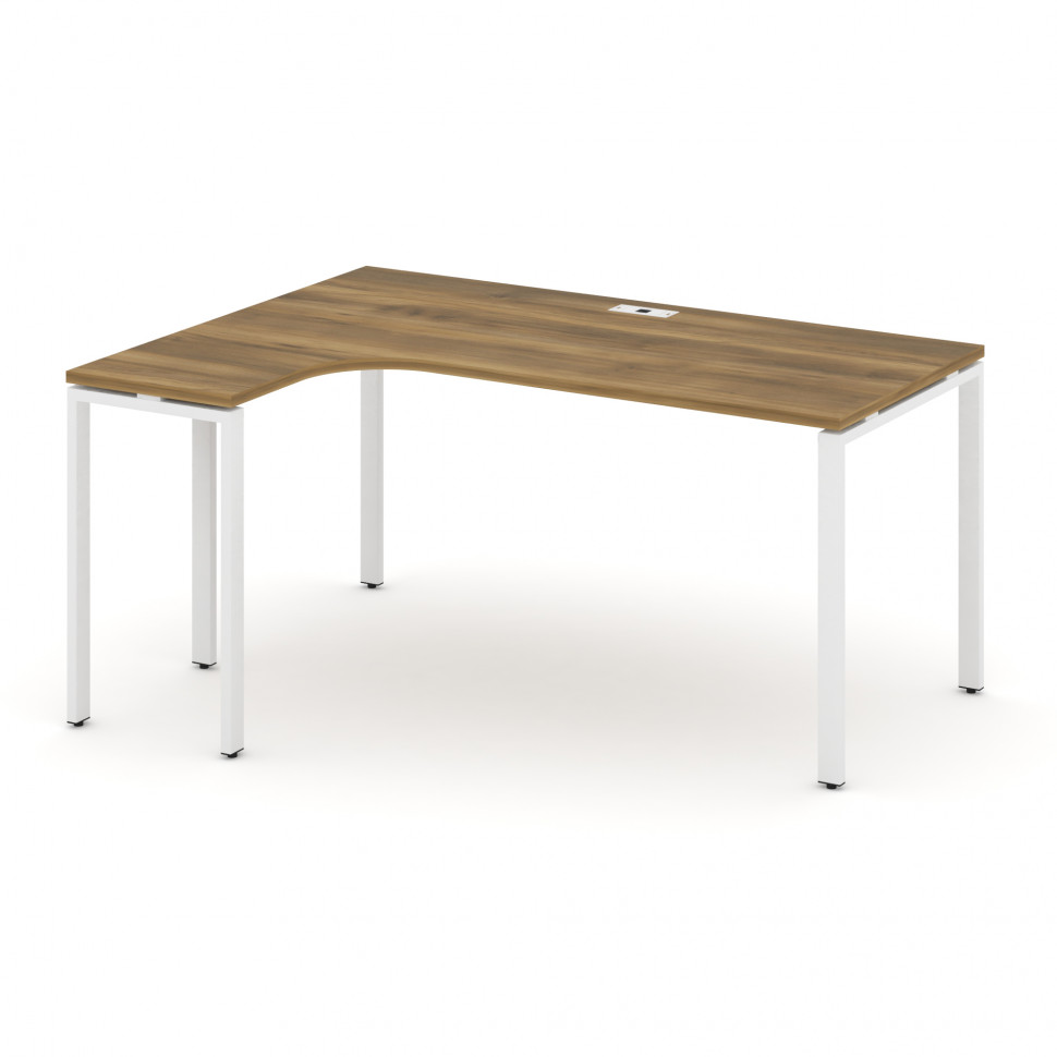 Concept Стол эргономичный CN.OSA-002(L) Сандал Янтарный/Металл Белый 1580*1180*750