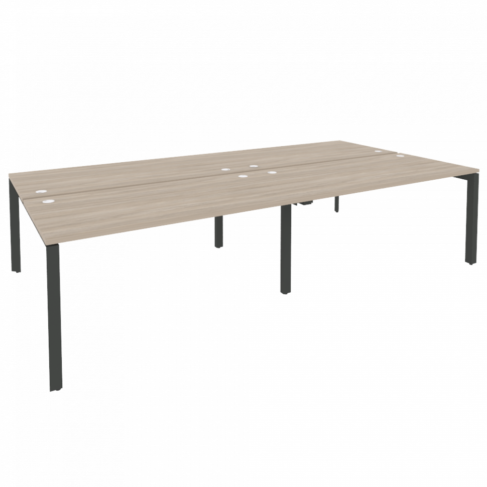 Onix Рабочая станция на П-образном м/к O.MP-D.RS-4.4.8 Дуб Аттик/Металл Антрацит 3160*1635*750