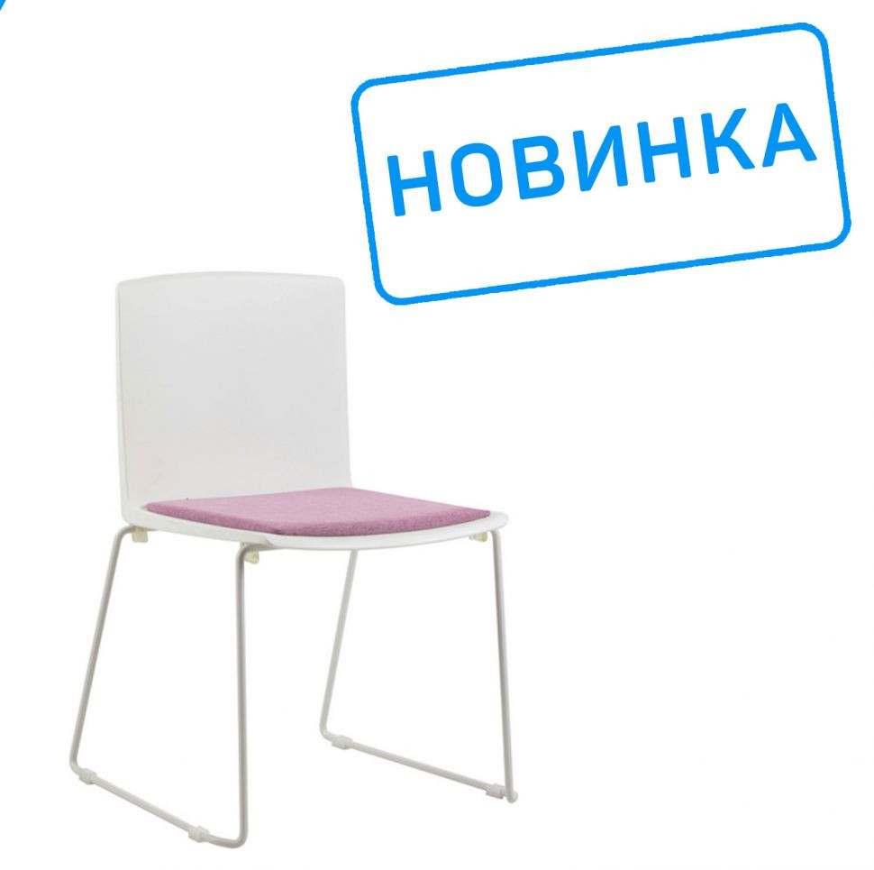 Кресло Simple X-19 Белый карскас/Розовая ткань (LFYF-21)