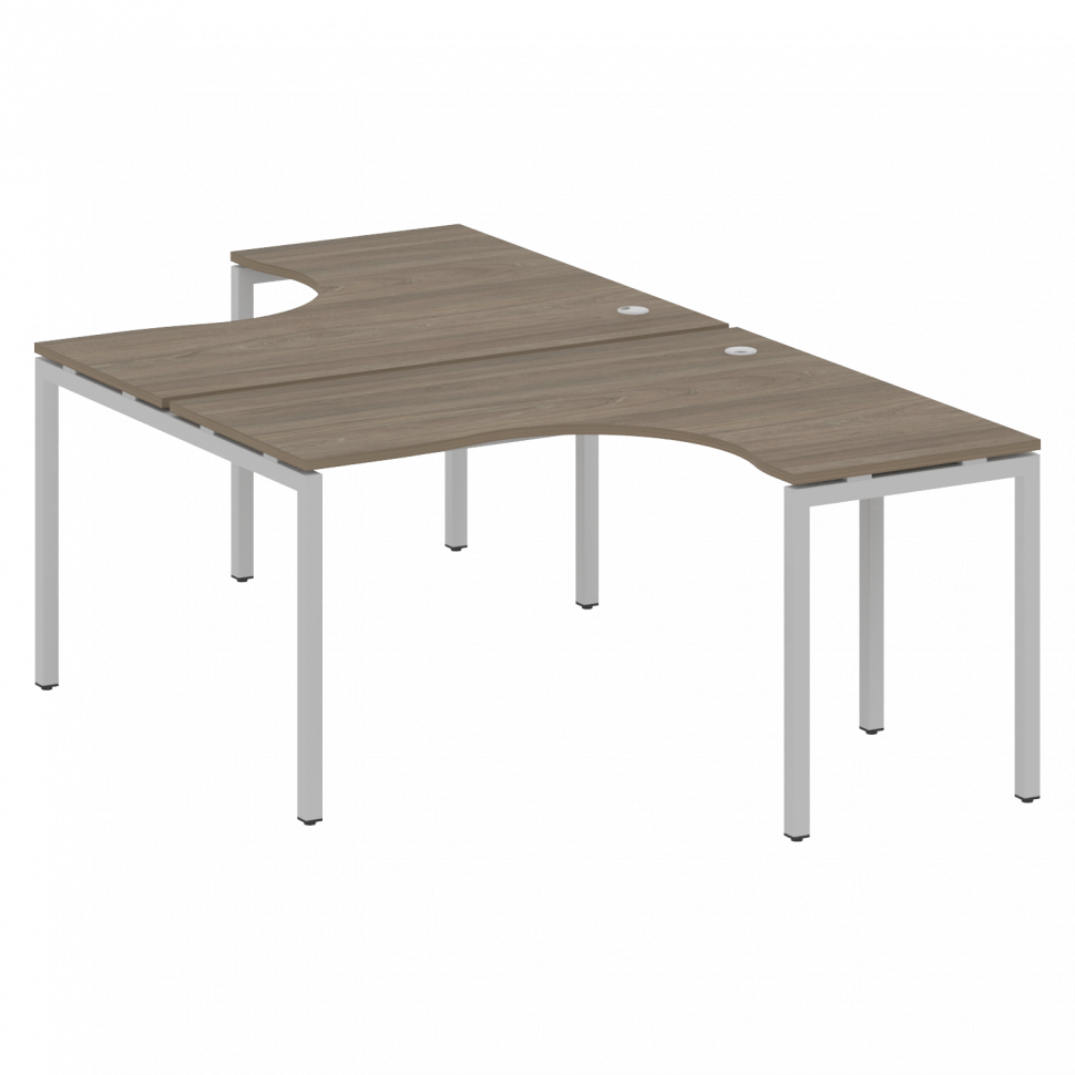 Metal System Quattro Рабочая станция криволинейная на П-образном м/к 40БП.РАС-СА-2.3 Вяз Благородный Metal System Quattro Рабочая станция криволинейная на П-образном м/к 40БП.РАС-СА-2.3 Вяз Благородный