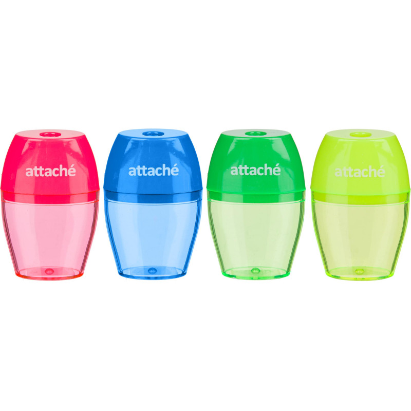 Точилка APS105, на 1 отв., с конт., цвета в ассорт.