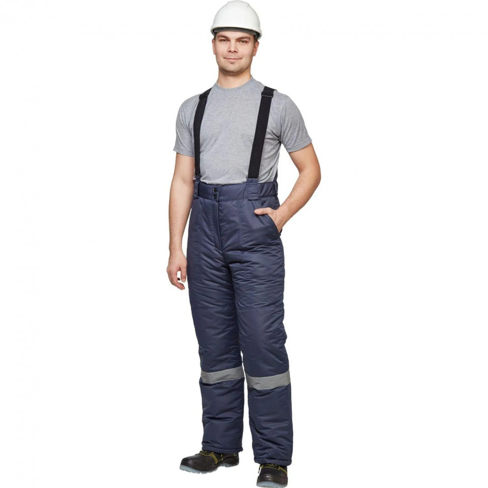 Брюки рабочие зимние муж. з28-БР син (р.56-58)170-176