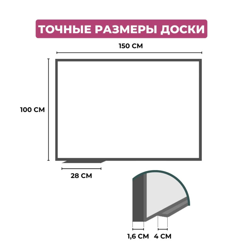 Доска магнитно-маркерная 100х150 Attache Economy лак Россия