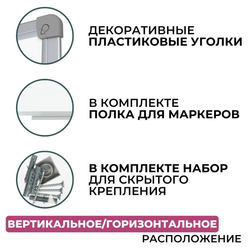 Доска магнитно-маркерная 100х150 Attache Economy лак Россия