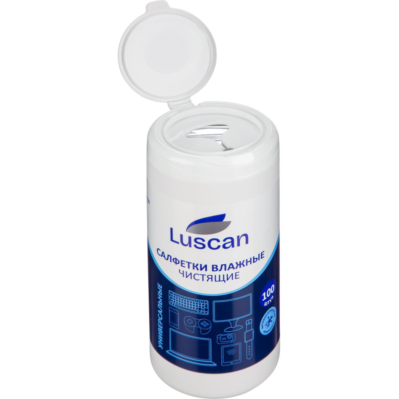 Салфетки универс Luscan, туба, а/бакт, 100 шт, 130х170