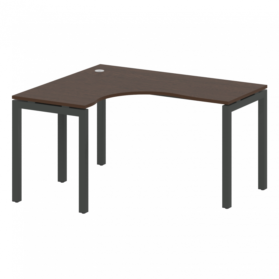 Metal System Quattro Стол криволинейный левый на П-образном м/к 50БП.СА-3 (L) Венге Цаво/Металл Антр