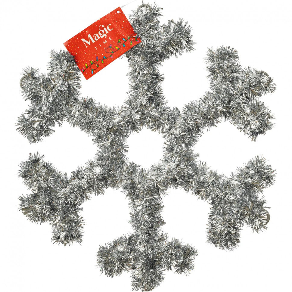 Украшение НГ венок из мишуры  (полиэтилен) / 1,5x33x36см арт.92806