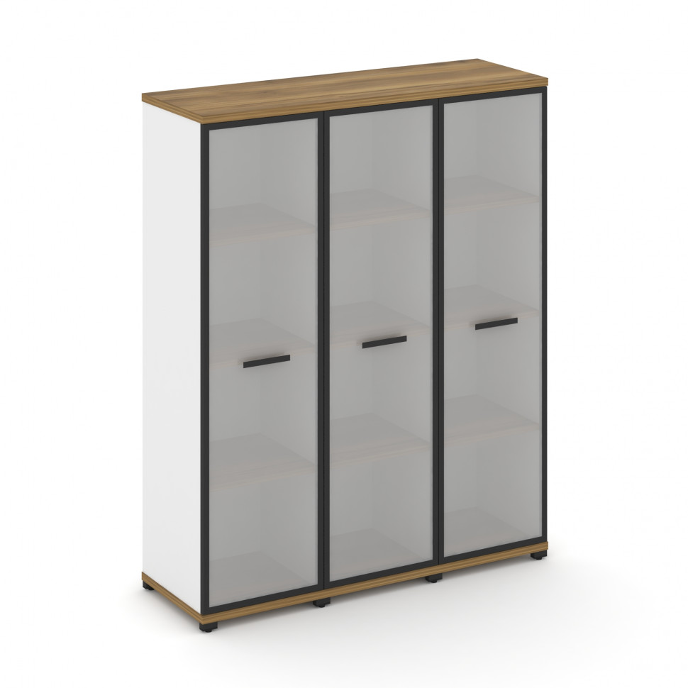 Concept Шкаф 3 узкие секции, 4 ниши CN.STU-436 RMB B Сандал Янтарный/Белый Бриллиант/Металл Черный/С