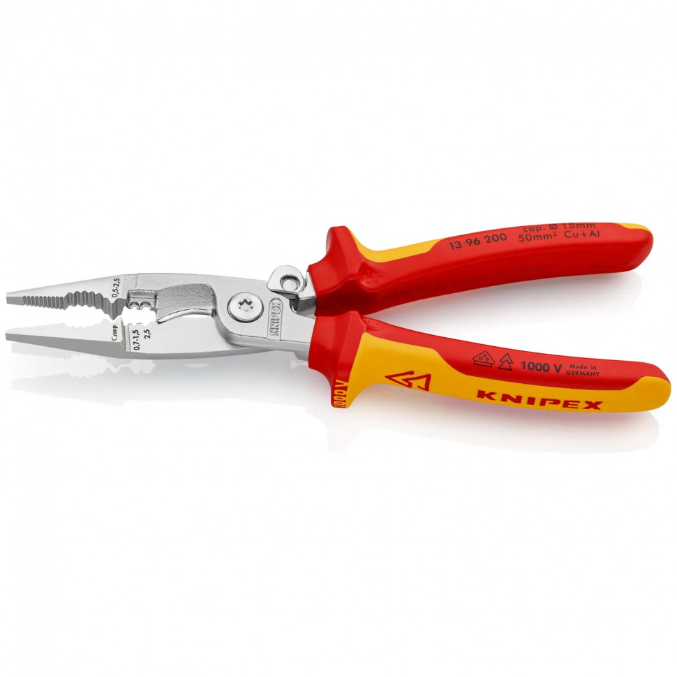 Клещи электромонтажные VDE L-200 мм KNIPEX KN-1396200