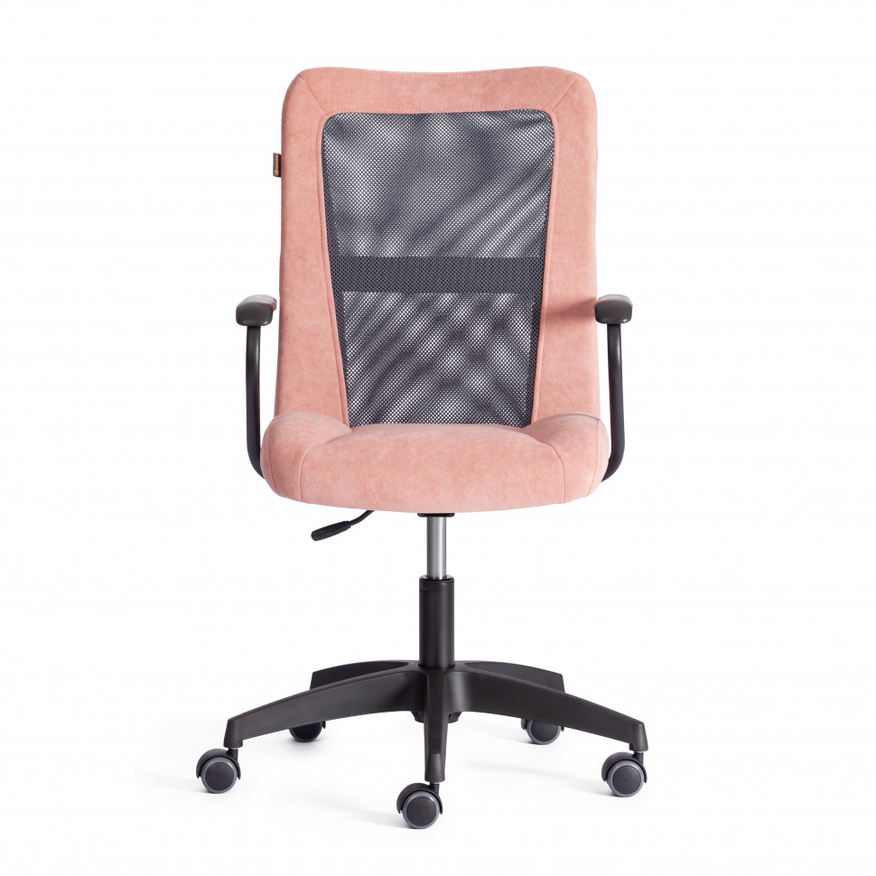 Кресло STAFF флок/ткань, розовый/серый, 137/W-12