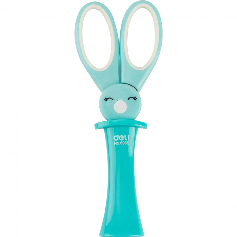 Ножницы детские Deli E6065 Magic Rabbit 135мм ТПЭ сталь ассорти блистер