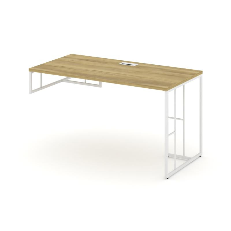 Rift Стол письменный для опорной тумбы левый RF.SPOT-014 (L) Дуб Винченцо/Металл Белый 1580*700*750