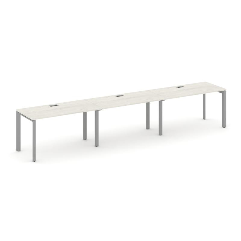 Style Project Рабочая станция односторонняя SN-59P.ORS-042 Дуб Наварра/Металл Серый/Серебро Заглушка