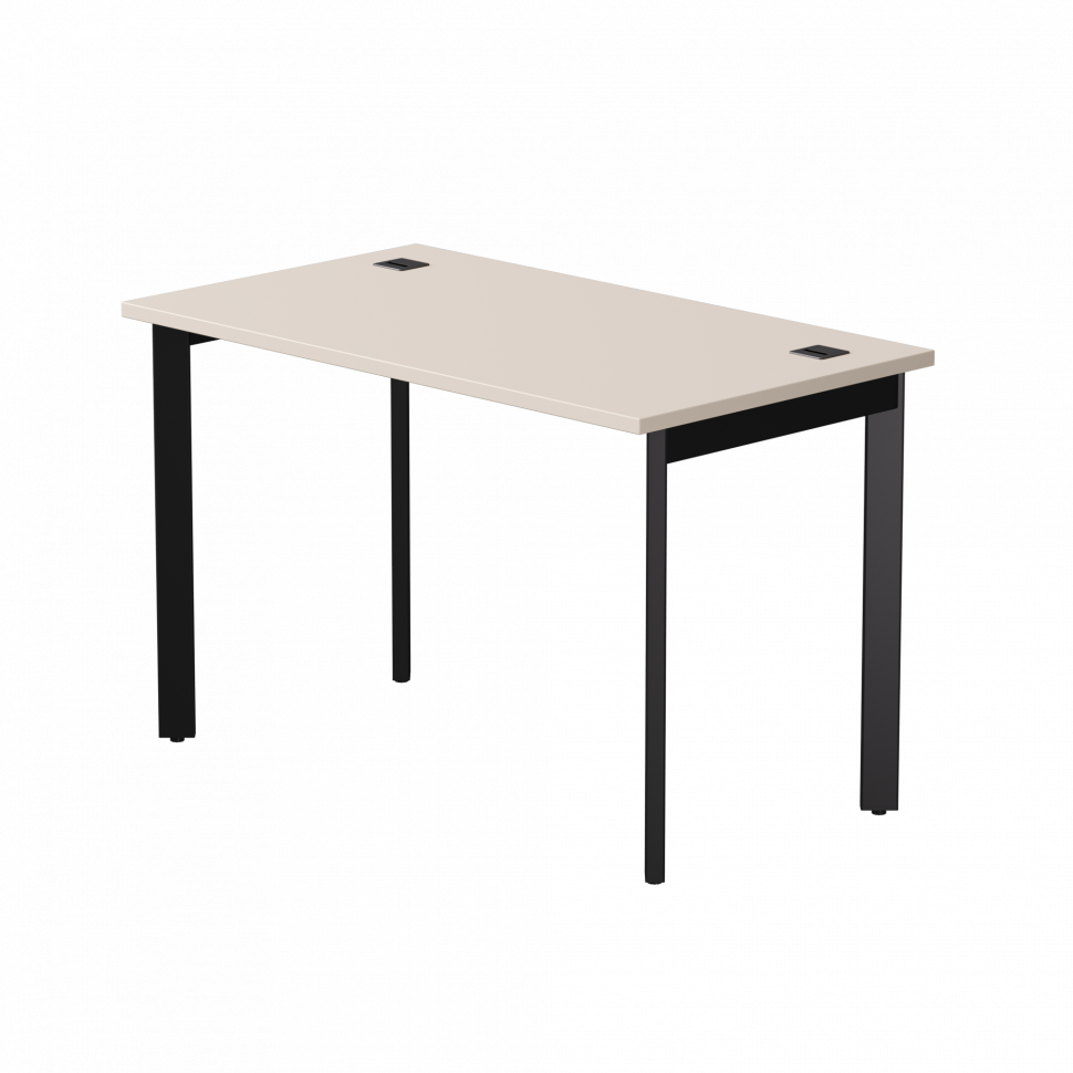 Стол прямой Everprof EVO (ЭВО) на металлокаркасе 1180х670х755 мм опоры 45гр Кашемир/Черный