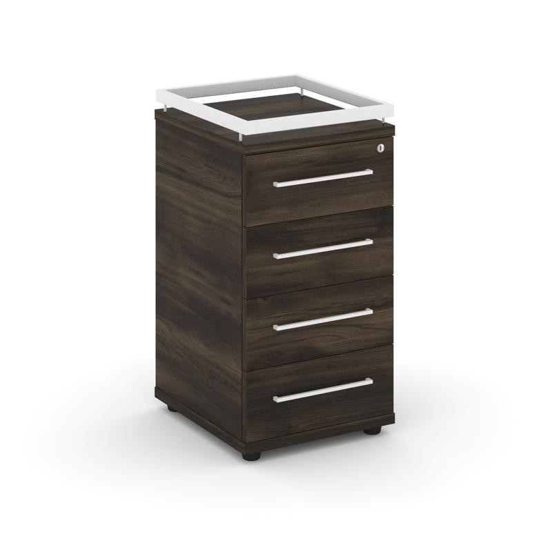 Rift Тумба приставная+рамка RF.TPR-002 Дуб Мали/Металл Белый/Белый Ручки 416*460*797