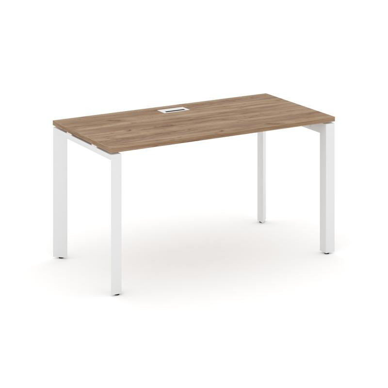 Style Project Стол письменный SN-59P.SP-023 Дуб Табак/Металл Белый/Белый Заглушка 1380*800*750