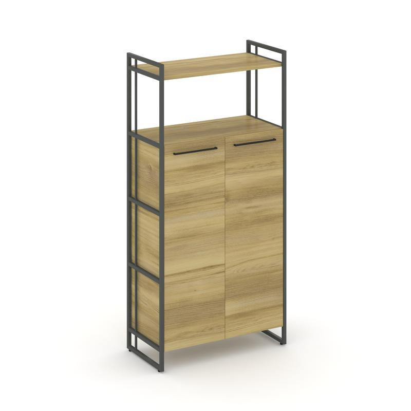 Rift Шкаф 4 ниши широкий RF.SS-43 Дуб Винченцо/Металл Антрацит/Черный Ручки 798*396*1648