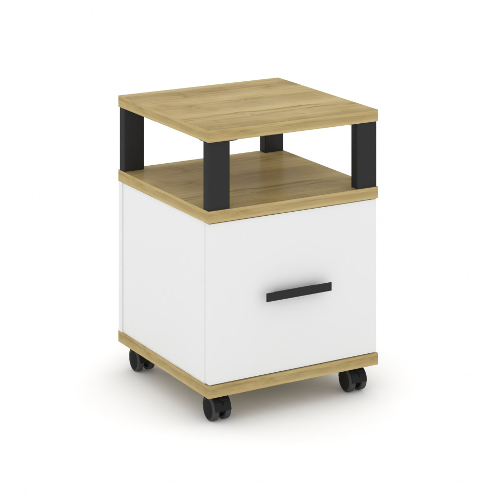 Concept Тумба мобильная 1 распаш. фасад с надставкой CN.TUM-008 B Дуб Винченцо/Белый Бриллиант/Метал Concept Тумба мобильная 1 распаш. фасад с надставкой CN.TUM-008 B Дуб Винченцо/Белый Бриллиант/Метал