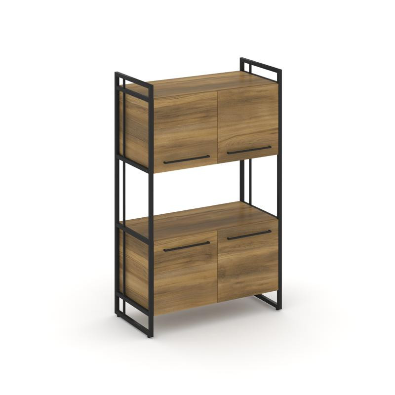 Rift Шкаф 3 ниши широкий RF.SS-33 Сандал Янтарный/Металл Черный/Черный Ручки 798*396*1286