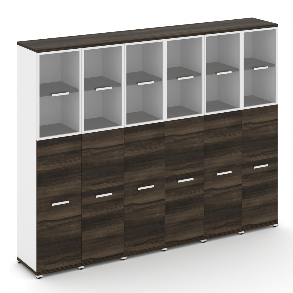 Concept Шкаф 6 узких секций, 5 ниш CN.STU-565 RPW W Дуб Мали/Белый Бриллиант/Металл Белый/Прозрачный Concept Шкаф 6 узких секций, 5 ниш CN.STU-565 RPW W Дуб Мали/Белый Бриллиант/Металл Белый/Прозрачный