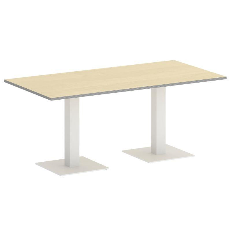 Riva Стол прямоугольный А.СПРГ-4 Клен Металлик New/Металл Белый 1800*900*750