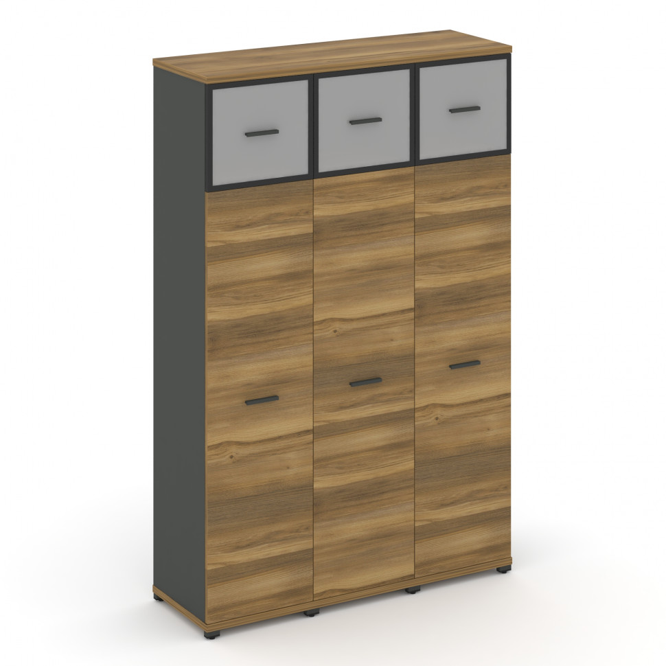 Concept Шкаф 3 узкие секции, 5 ниш CN.STU-537 RMB A Сандал Янтарный/Антрацит/Металл Антрацит/Сатин 1