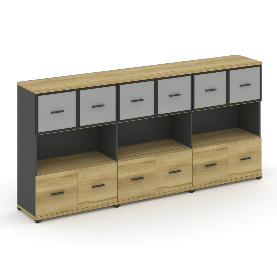 Concept Шкаф 3 широкие секции, 3 ниши CN.STS-335 RMB A Дуб Винченцо/Антрацит/Металл Антрацит/Сатин 2 Concept Шкаф 3 широкие секции, 3 ниши CN.STS-335 RMB A Дуб Винченцо/Антрацит/Металл Антрацит/Сатин 2