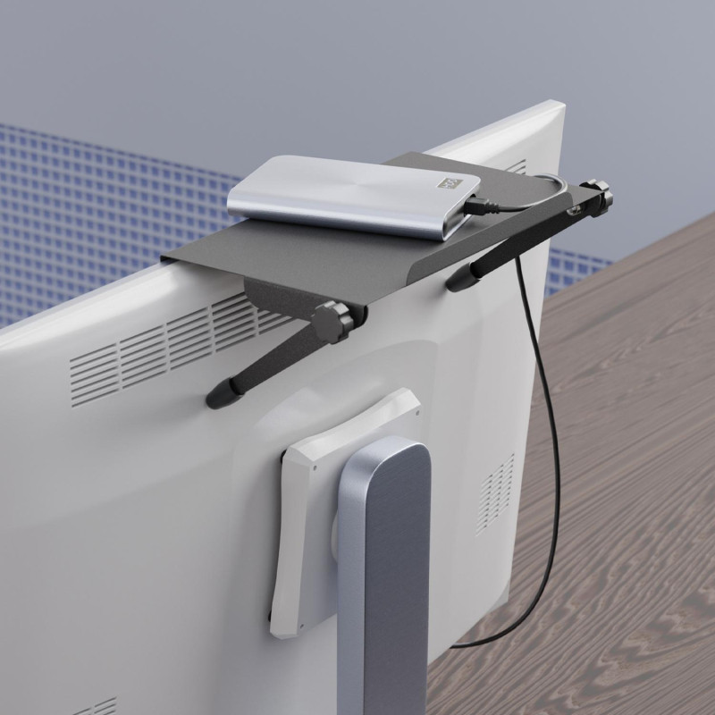 Подставка РЭМО_СНМ S1002 навесная для монитора, телевизора, роутера, черный