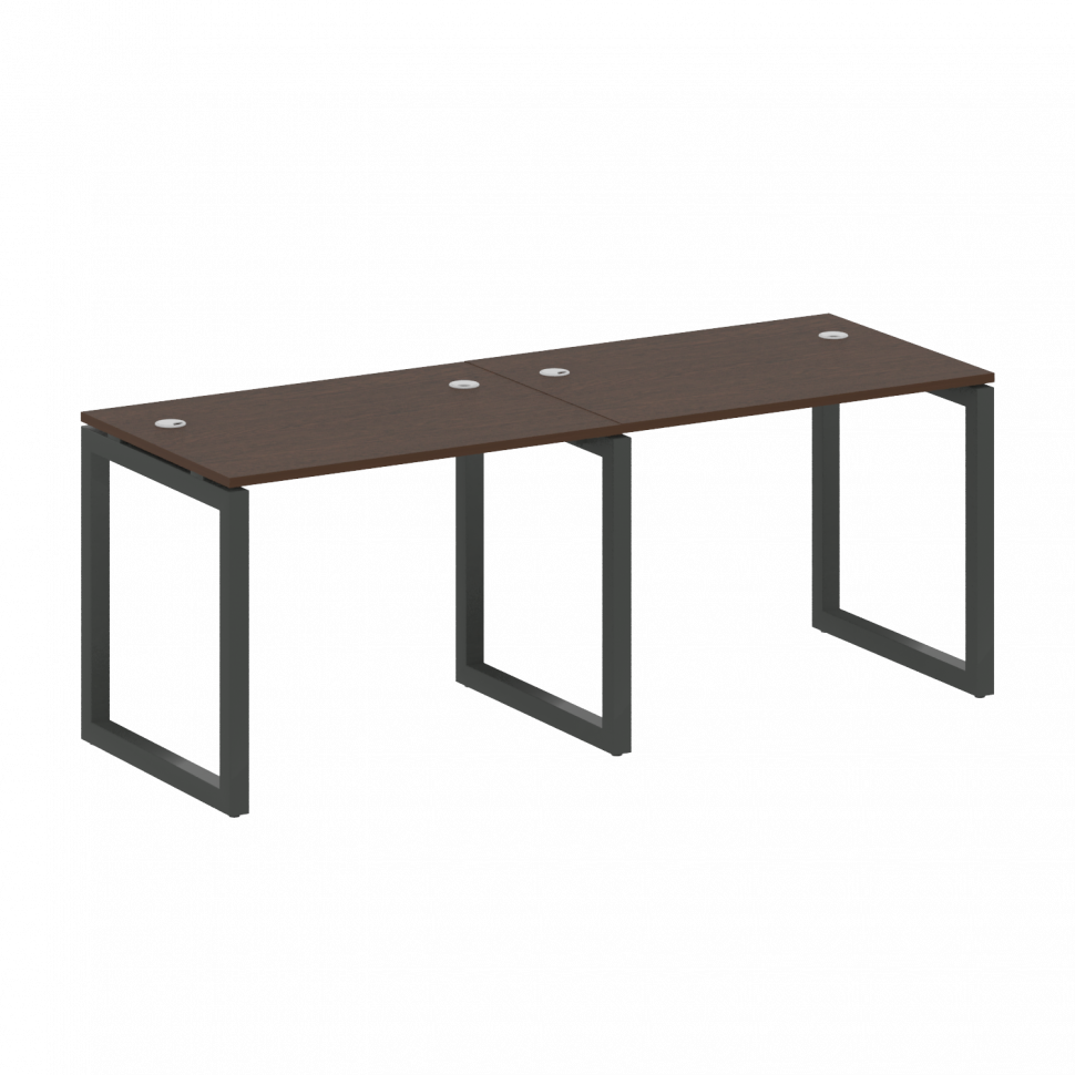 Metal System Quattro Рабочая станция на 2 места на О-образном м/к 50БО.СМ-2.1 Венге Цаво/Металл Антр