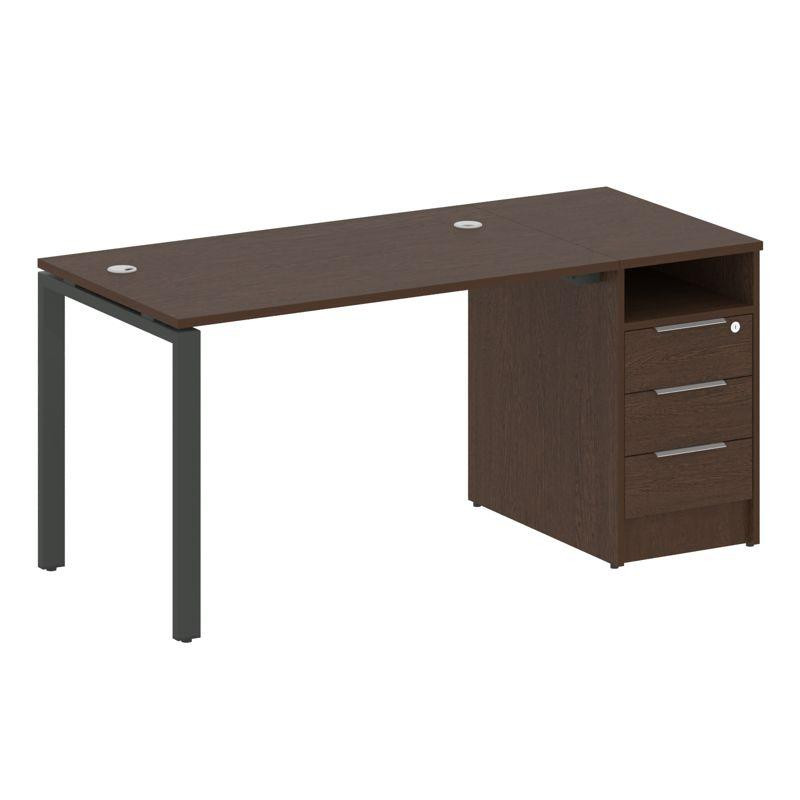 Metal System Рабочая станция с тумбой на П-образном м/к БП.РС-СТП-1.2 Венге Цаво/Металл Антрацит 161 Metal System Рабочая станция с тумбой на П-образном м/к БП.РС-СТП-1.2 Венге Цаво/Металл Антрацит 161