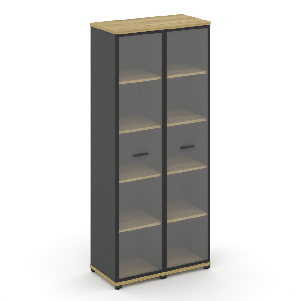 Concept Шкаф 2 узкие секции, 5 ниш CN.STU-528 RPB A Дуб Винченцо/Антрацит/Металл Антрацит/Прозрачный Concept Шкаф 2 узкие секции, 5 ниш CN.STU-528 RPB A Дуб Винченцо/Антрацит/Металл Антрацит/Прозрачный