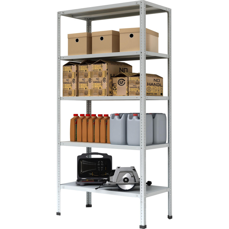 Стеллаж металлический 0MX_P_МС-255/900 усил. с 5-ю полками 1000х500х2000