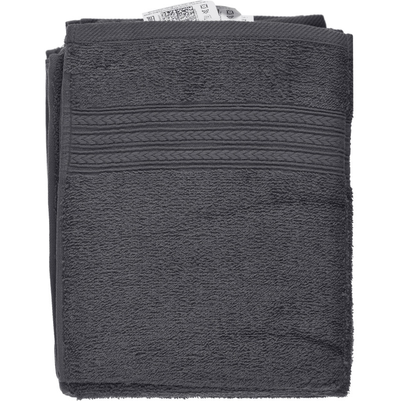 Набор полотенец махровых Luscan/бордюр 400г/м2, 50х90 серый, 10шт/уп