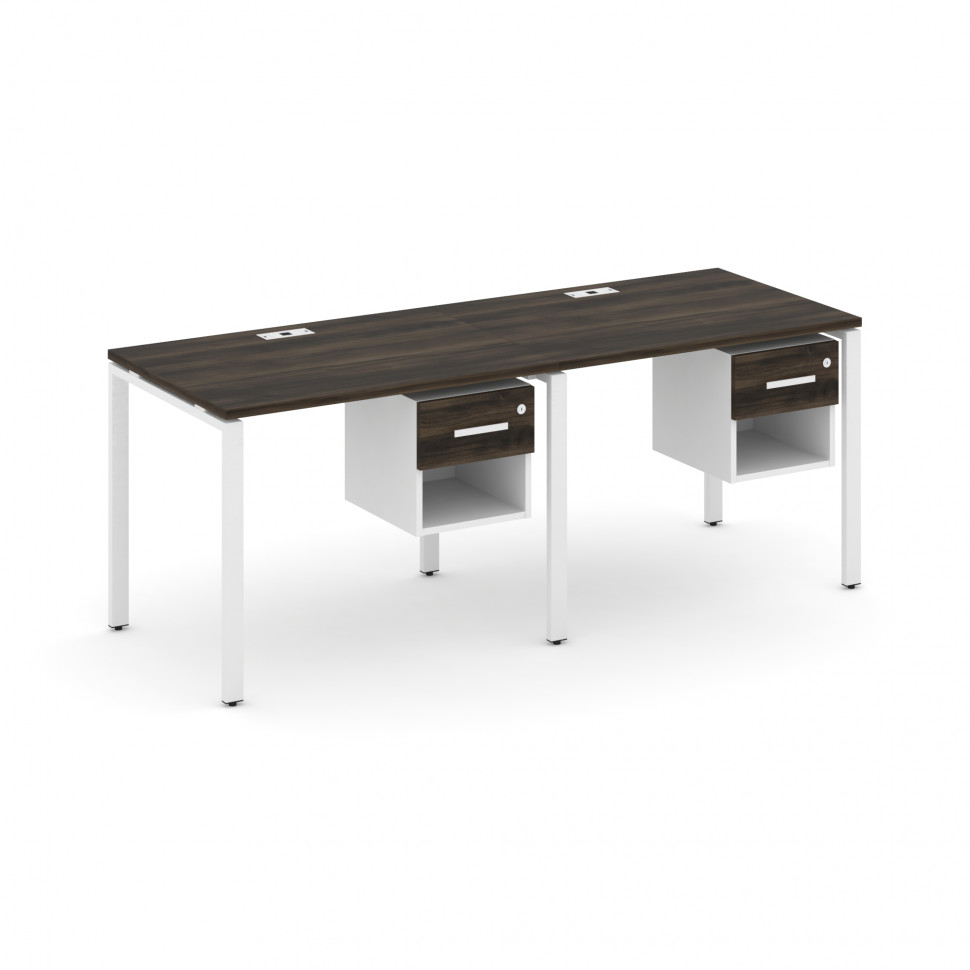Concept Рабочая станция односторонняя с подвес. тумбами 2 места CN.ORS-117 W Дуб Мали/Белый Бриллиан Concept Рабочая станция односторонняя с подвес. тумбами 2 места CN.ORS-117 W Дуб Мали/Белый Бриллиан