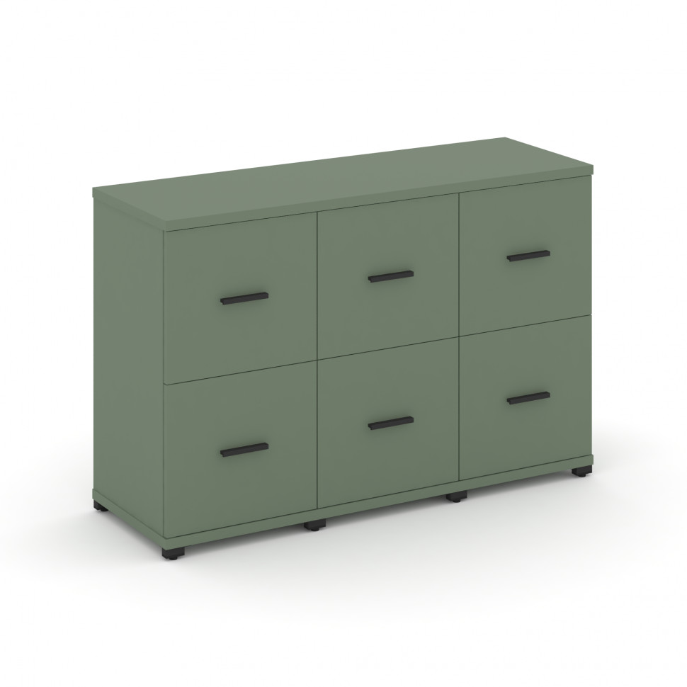 Concept Шкаф 3 узкие секции, 2 ниши CN.STU-232 B Кобо/Металл Черный 1252*420*818