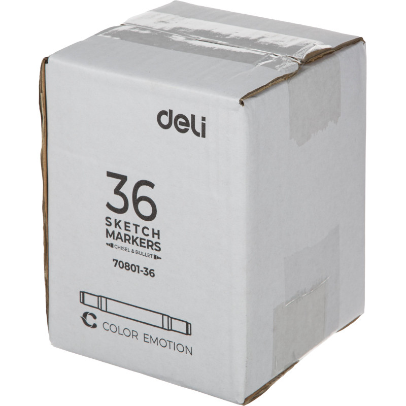 Маркер для скетчинга Deli E70801-36 36цв/наб. двухстор