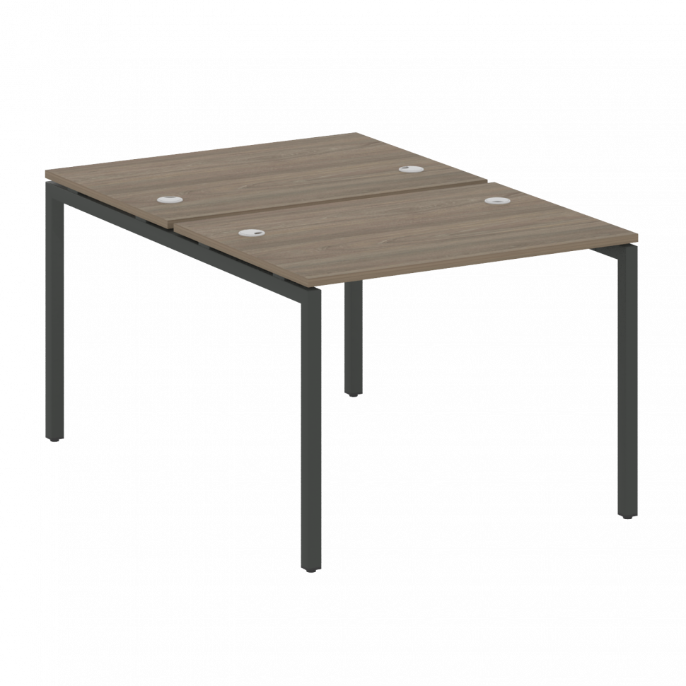 Metal System Quattro Рабочая станция на П-образном м/к 40БП.РАС-СП-2.1 Вяз Благородный/Металл Антрац